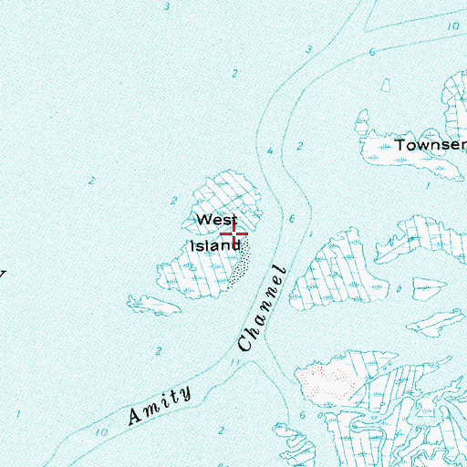 Topographic Map of West Island, NY