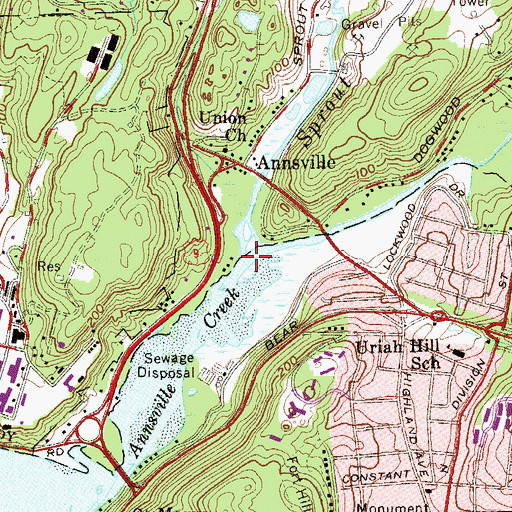 Topographic Map of Peekskill Hollow Creek, NY