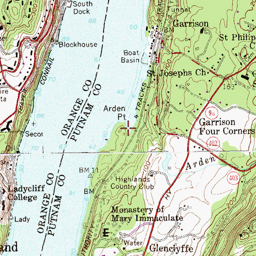 Topographic Map of Arden Point, NY