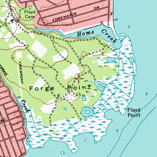 Topographic Map of Forge Point, NY