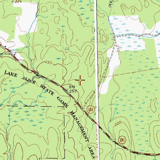 Topographic Map of Lake Alice State Game Management Area, NY