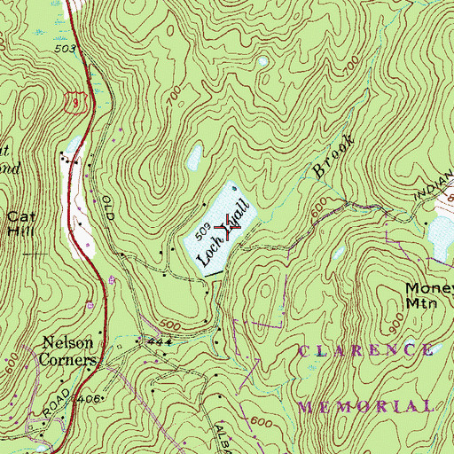 Topographic Map of Loch Lyall, NY