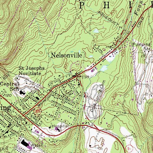 Topographic Map of Nelsonville, NY