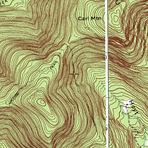 Topographic Map of Willow Trail, NY