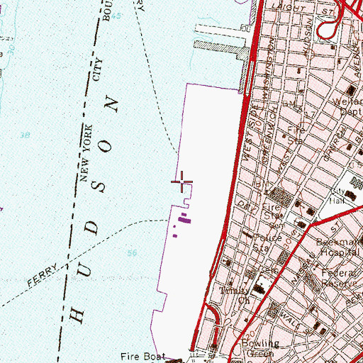 Topographic Map of North Cove Yacht Harbor, NY