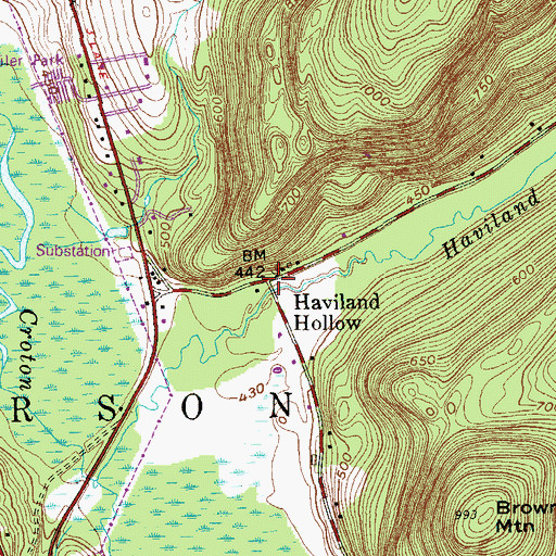 Topographic Map of Haviland Hollow, NY