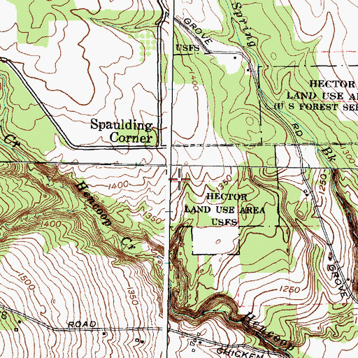 Topographic Map of Hector Land Use Area, NY