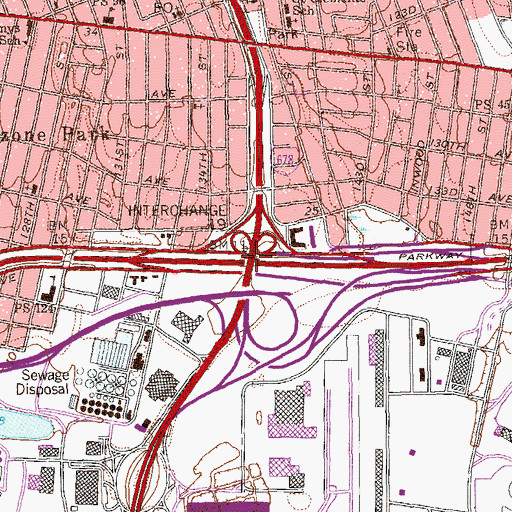 Topographic Map of Interchange 24, NY