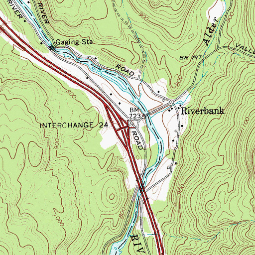 Topographic Map of Interchange 24, NY