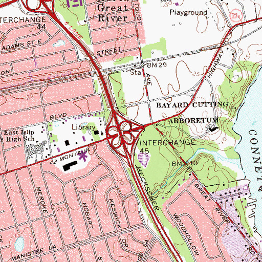 Topographic Map of Interchange 45, NY