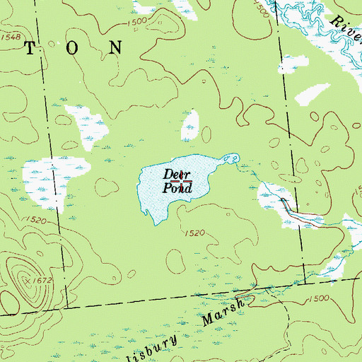 Topographic Map of Deer Pond, NY