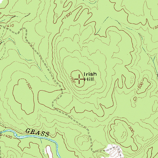 Topographic Map of Irish Hill, NY