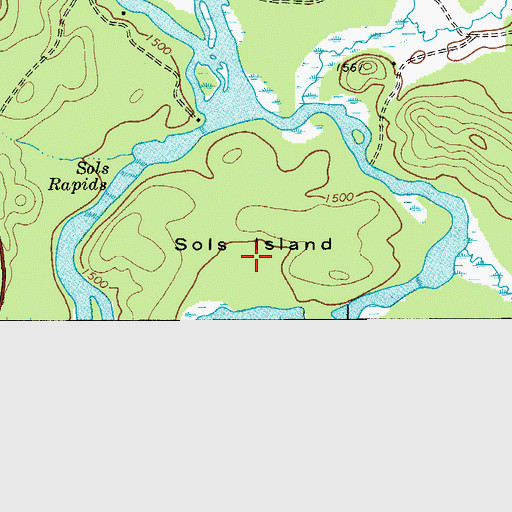 Topographic Map of Sols Island, NY