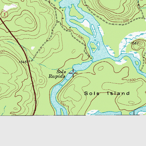Topographic Map of Sols Rapids, NY
