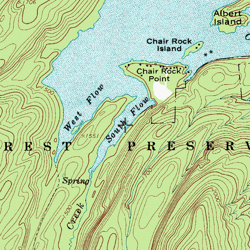 Topographic Map of South Flow, NY