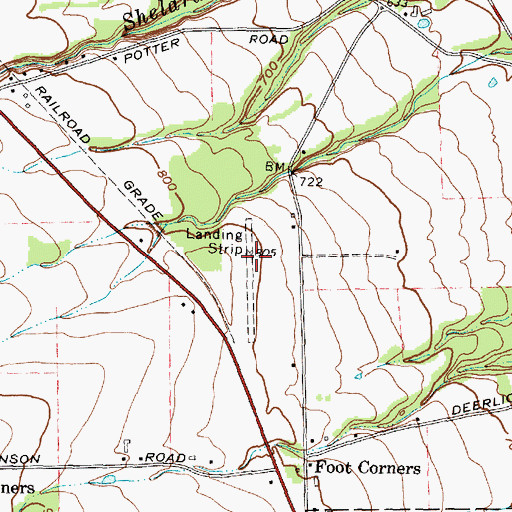 Topographic Map of Airy-Acres Airport, NY
