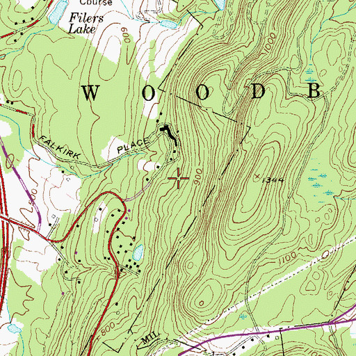 Topographic Map of Town of Woodbury, NY