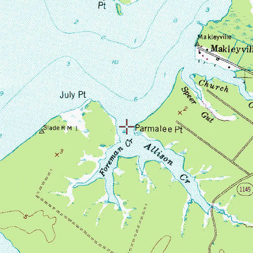 Topographic Map of Allison Creek, NC