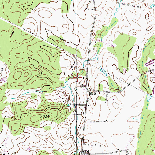 Topographic Map of Beaverdam Creek, NC