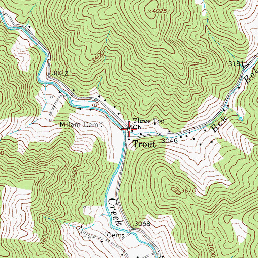 Topographic Map of Ben Bolen Creek, NC