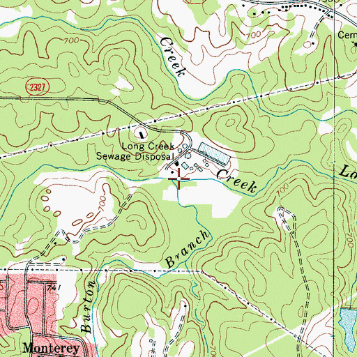 Topographic Map of Burton Branch, NC