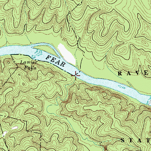 Topographic Map of Camels Creek, NC