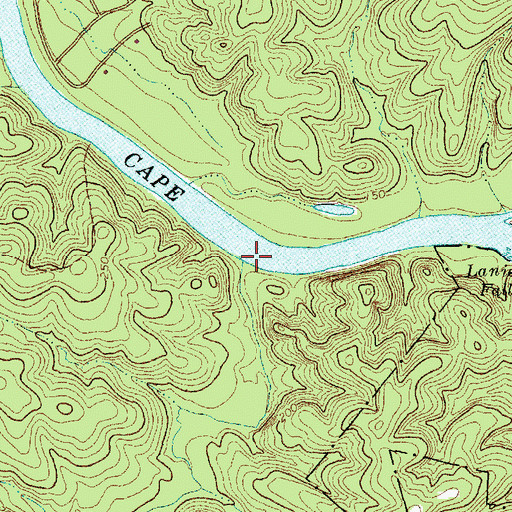 Topographic Map of Cedar Creek, NC
