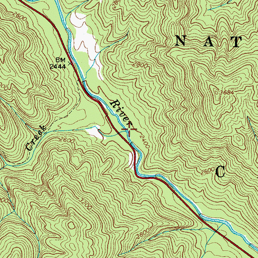 Topographic Map of Collins Creek, NC