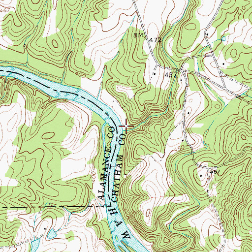 Topographic Map of Collins Creek, NC