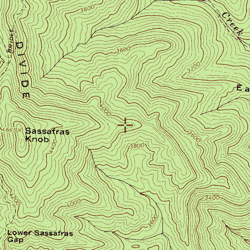 Topographic Map of Easy Ridge, NC