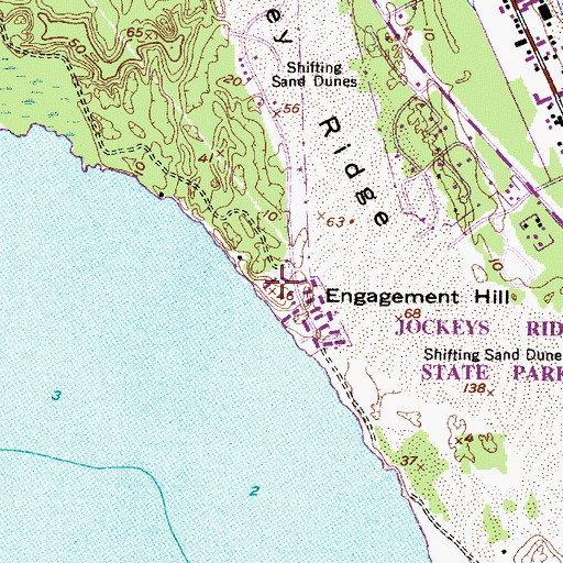 Topographic Map of Engagement Hill, NC