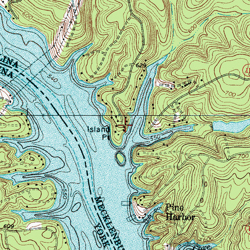 Topographic Map of Island Point, NC