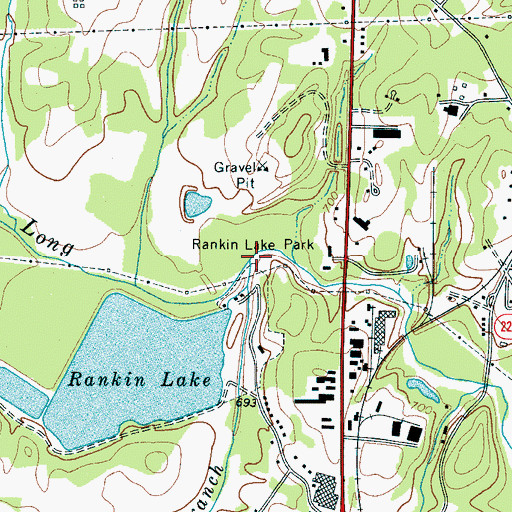 Topographic Map of Kaglor Branch, NC