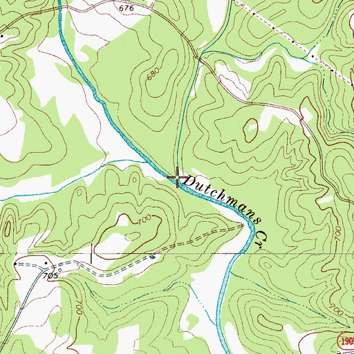 Topographic Map of Killian Creek, NC