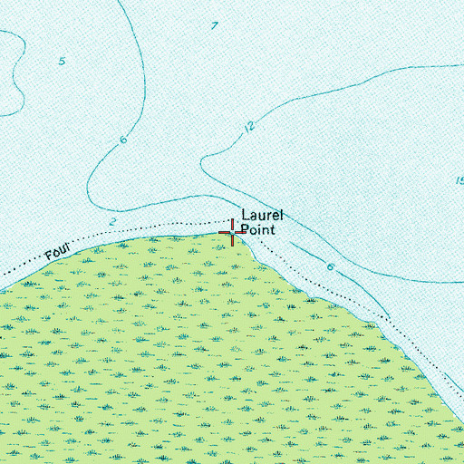 Topographic Map of Laurel Point, NC