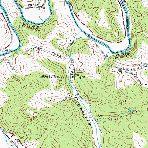 Topographic Map of Liberty Grove Church, NC