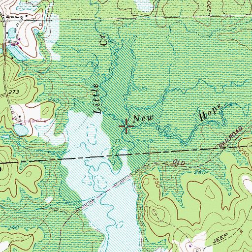 Topographic Map of Little Creek, NC