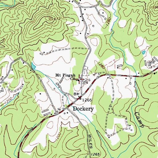 Topographic Map of Mount Pisgah Church, NC