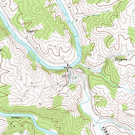 Topographic Map of Obids Creek, NC