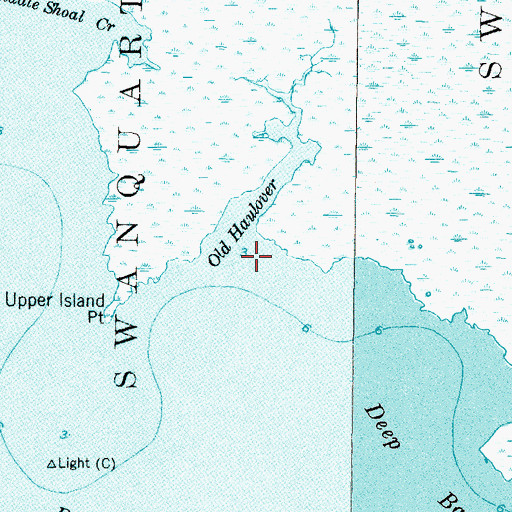 Topographic Map of Old Haulover, NC