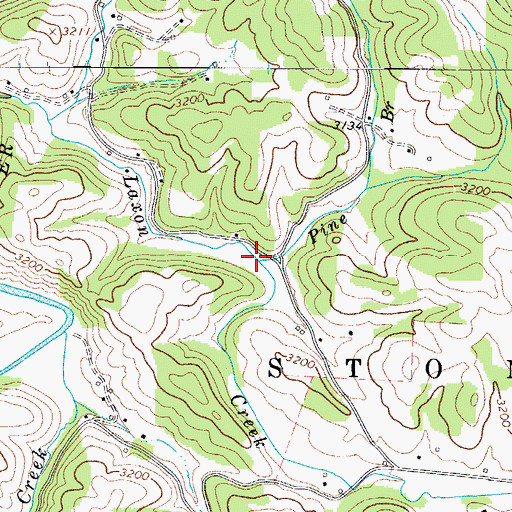 Topographic Map of Pine Branch, NC