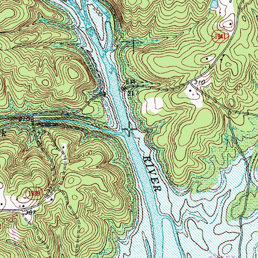 Topographic Map of Roberson Creek, NC