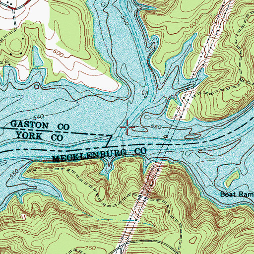 Topographic Map of South Fork Catawba River, NC
