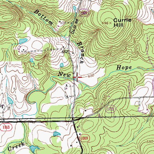 Topographic Map of Steep Bottom Branch, NC