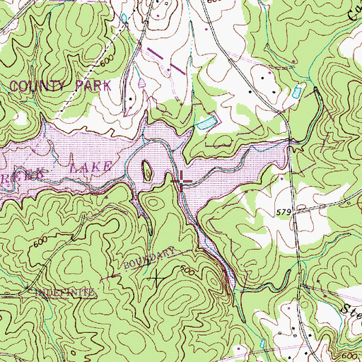 Topographic Map of Stewart Branch, NC