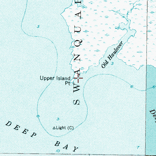 Topographic Map of Upper Island Point, NC