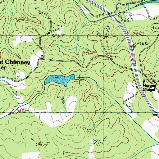 Topographic Map of Mahler Pond, NC