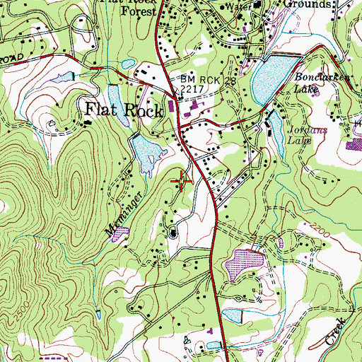 Topographic Map of Side Lake, NC