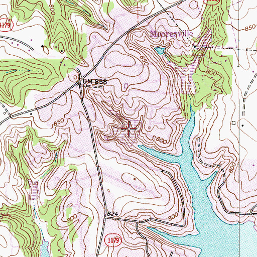Topographic Map of Regency Lake, NC