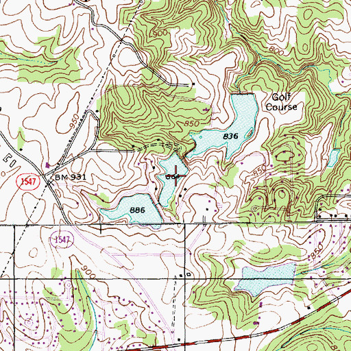 Topographic Map of Middle Lake, NC